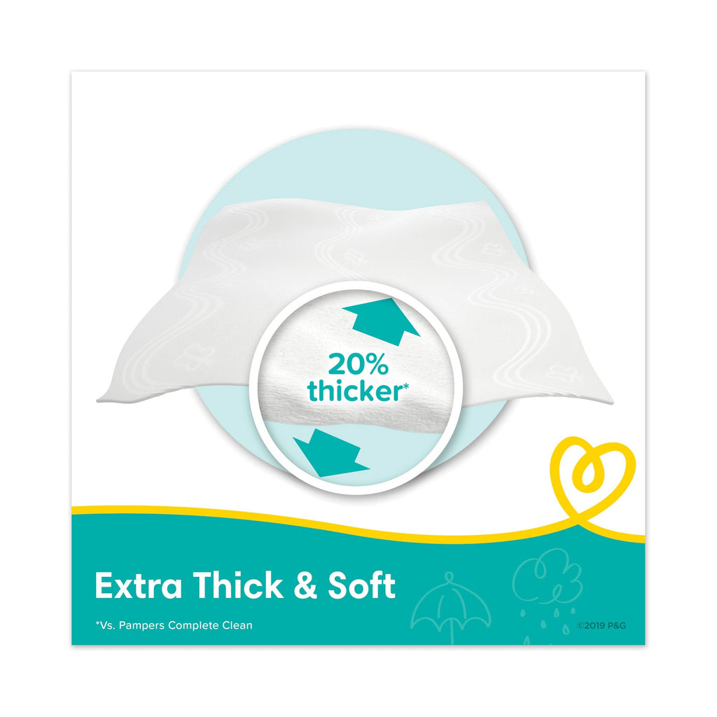 Pampers Sensitive Baby Wipes, Cotton, 6.8 x 7, Unscented, White, 72/Pack, 8 Packs/Carton