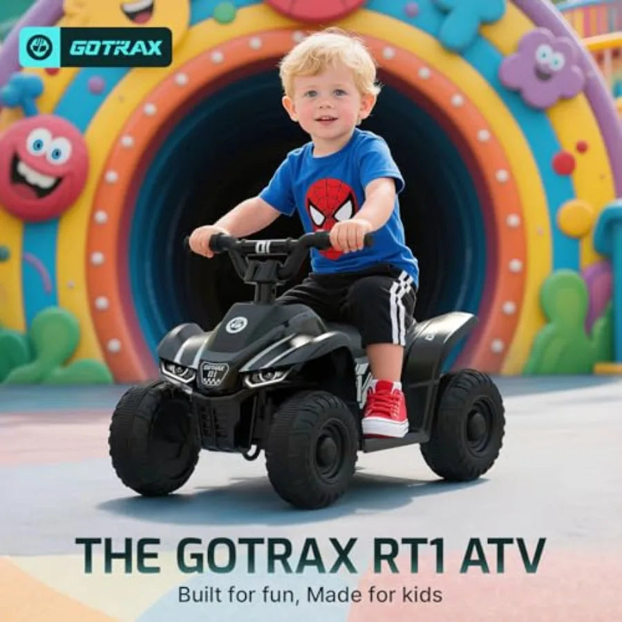 RT1 Ride-on Toy for Toddlers 1.54: 12V lead-acid battery 80-min runtime forward/reverse 2 gears 1.5MPH max speed 8 big tires sa